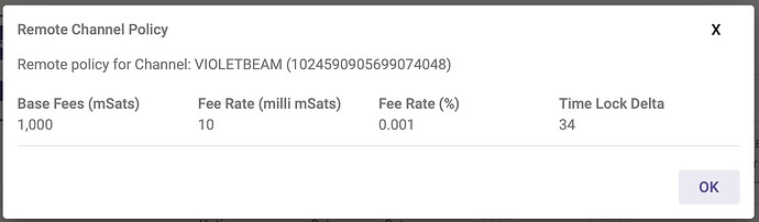 RTL Fee Policy Settings