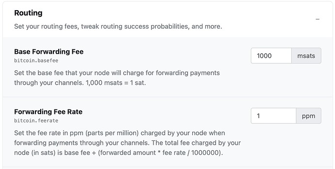 LND Advanced Settings