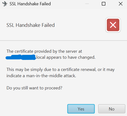 SSL Handshake Failed